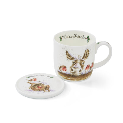 Royal Worcester Wrendale Designs Winter Mug & Coaster