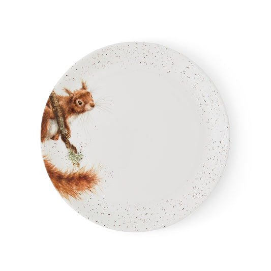Royal Worcester Wrendale Designs 10.5 Inch Coupe Plates - Squirrel Set of 4
