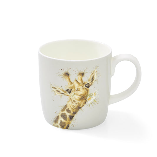 Royal Worcester Wrendale Designs Fine Bone China Mug Giraffe with Flowers