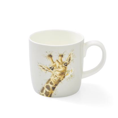 Royal Worcester Wrendale Designs Fine Bone China Mug Giraffe with Flowers