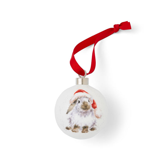 Royal Worcester Wrendale Designs Rabbit Christmas Decoration
