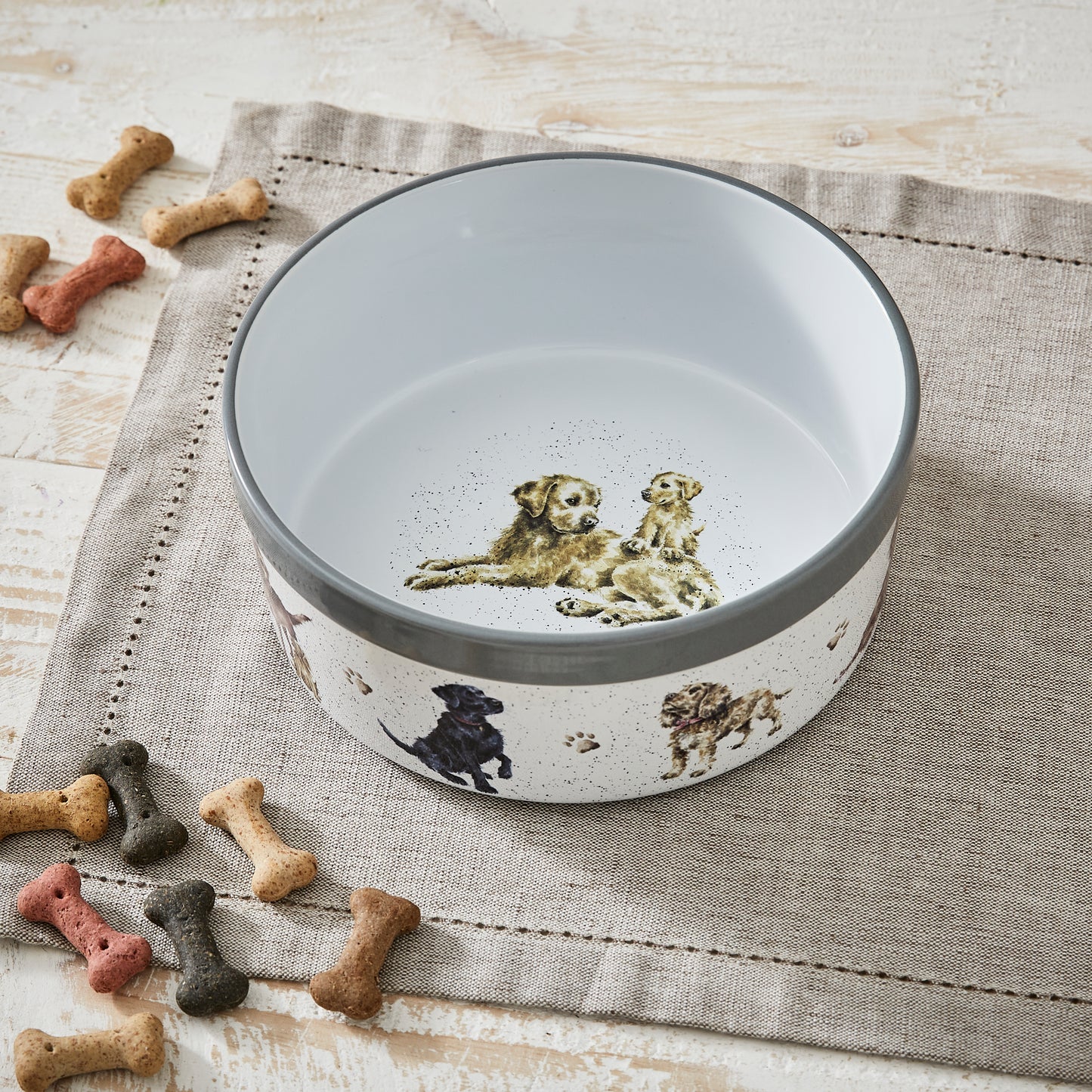 Royal Worcester Wrendale Designs 8 inch Pet Bowl Dogs