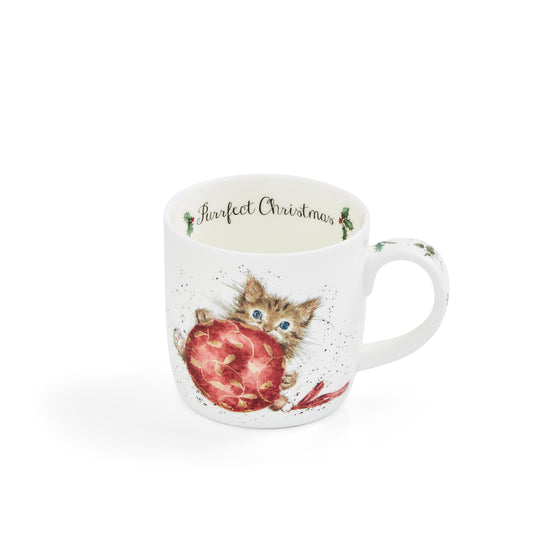 Royal Worcester Wrendale Designs Purrfect Christmas Mug - Set of 6