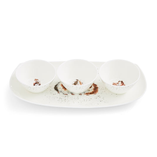 Royal Worcester Wrendale Designs 3 Bowl and Tray Set