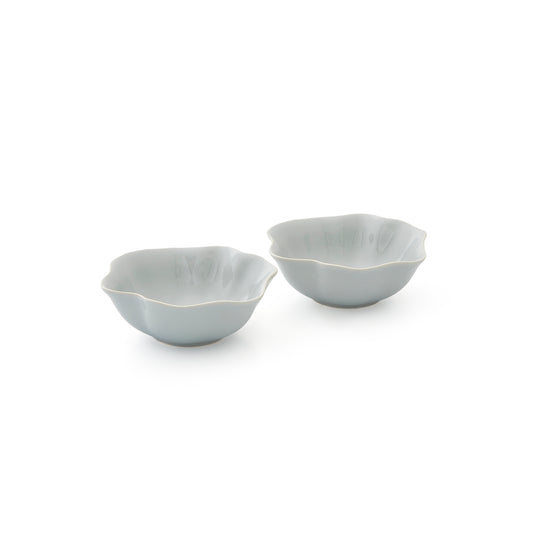 Sophie Conran for Portmeirion Set of 2 Floret Small Serving Bowls - Dove Grey
