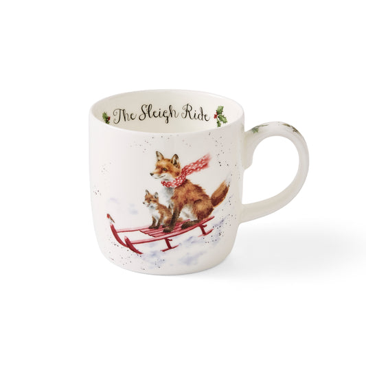 Royal Worcester Wrendale Designs The Sleigh Ride Mug - Set of 6