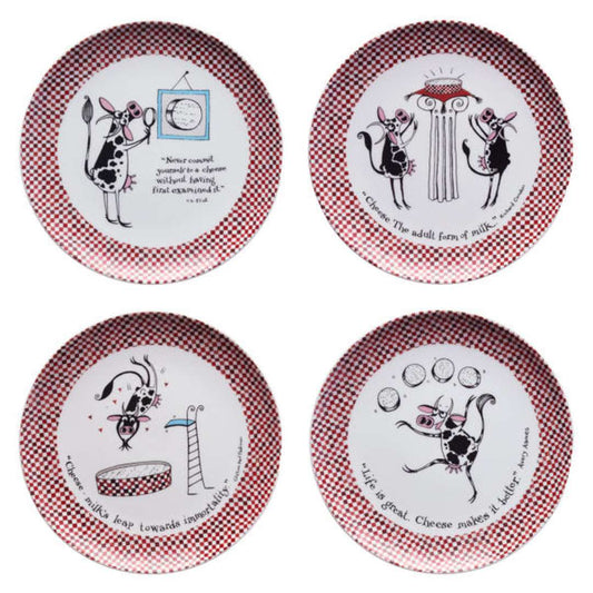 BIA Set of 4 Say Cheese Plates