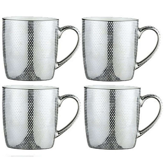 BIA Dots Mug Platinum - Set of 4 Mugs