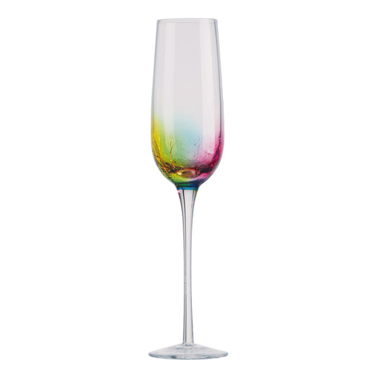 Artland Glass Neon Champagne Flute - Set of 2 Champagne Glasses