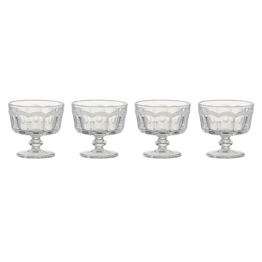 Artland Glass Pearl Ridge Mini Trifle Bowls - Set of 4