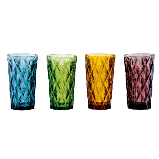 Artland Glass Highgate Hiball Tumblers - Set of 4 Glasses