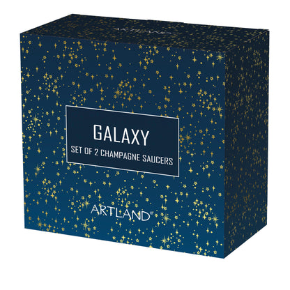 Artland Glass Set of 2 Galaxy Champagne Saucers