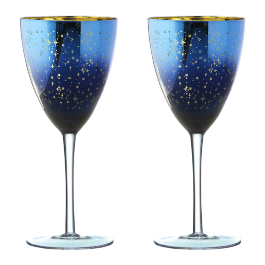 Artland Glass Set of 2 Galaxy Wine Glasses
