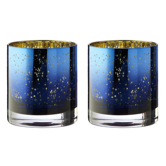 Artland Glass Set of 2 Galaxy Night Light Holders