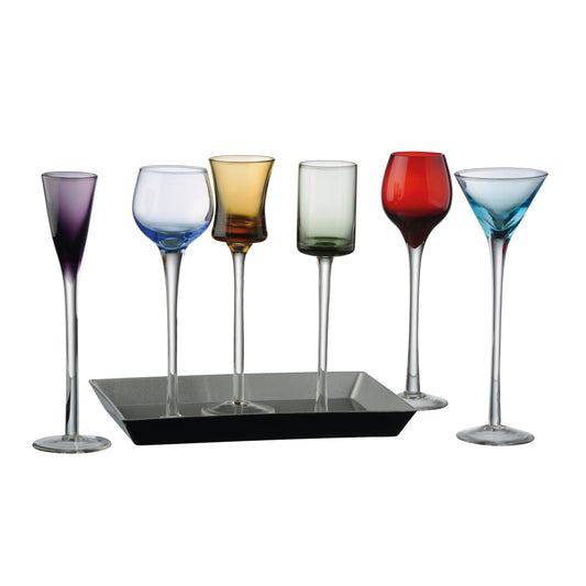 Artland Glass 7 Piece Long Stem Liqueur Set Liqueur Glasses