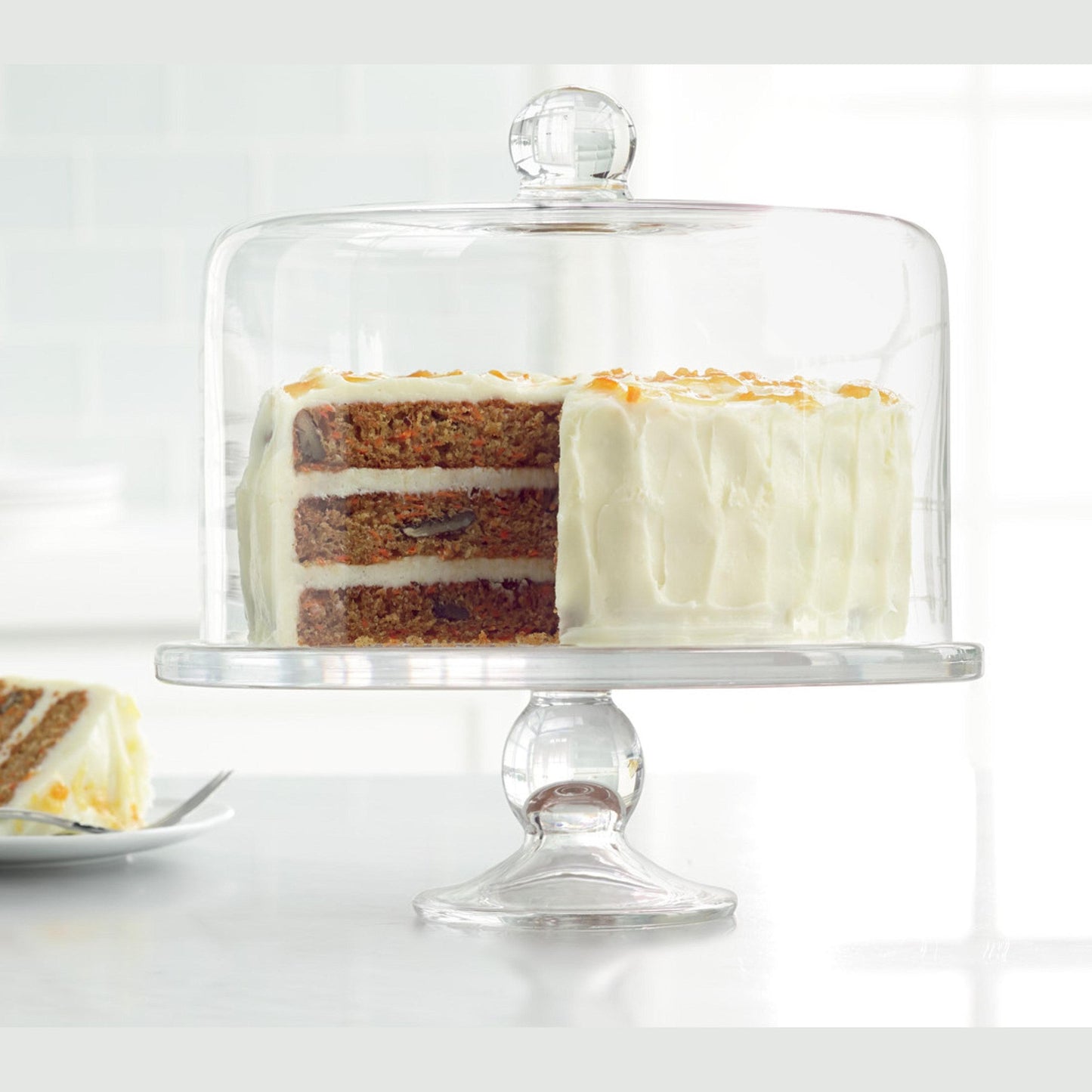 Artland Glass Simplicity Cake Stand with Straight Sided Dome