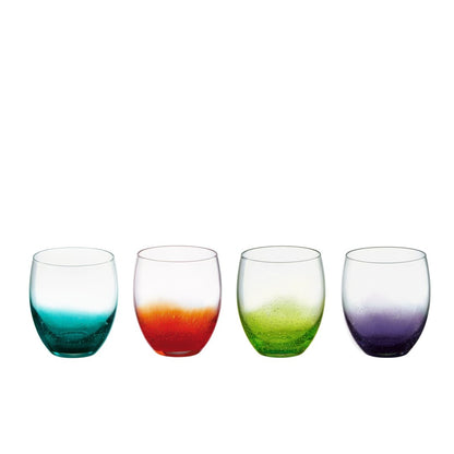 Anton Studio Glass Fizz DOF Tumblers Set of 4 Glasses