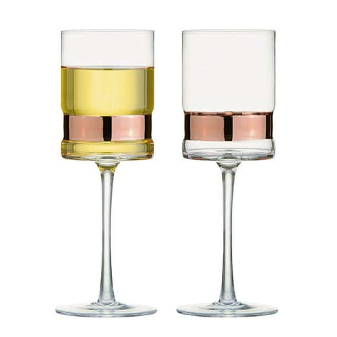 Anton Studio Glass SoHo Wine Glasses Bronze - Set of 2