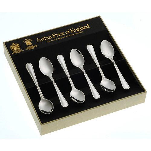 Arthur Price Britannia Cutlery Set - Stainless Steel Box of 6 Coffee Spoons