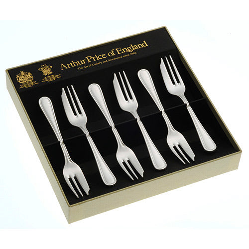Arthur Price Britannia Cutlery Set - Silver Plate Box of 6 Pastry Forks