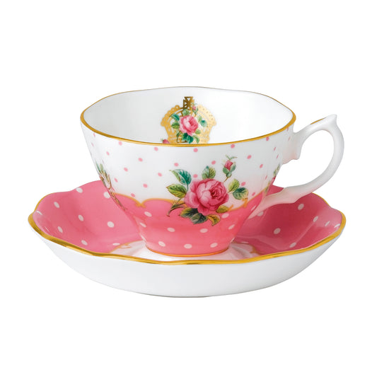 Royal Albert Cheeky Pink Vintage Teacup and Saucer