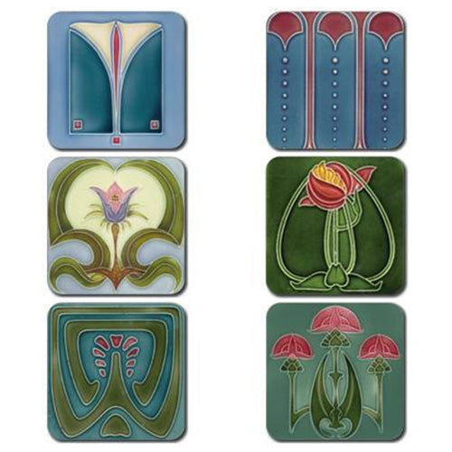 Art Nouveau Coasters Set of 6