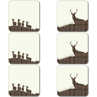 Epic Silhouettes Coasters Set of 6 - Stag & Hinds