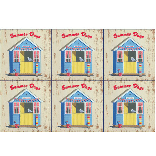 Martin Wiscombe Coasters Set of 6 Summer Days