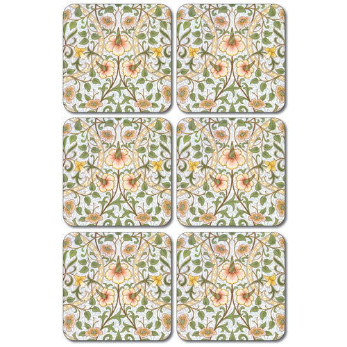 William Morris Coasters Set of 6 - Daffodil Pattern