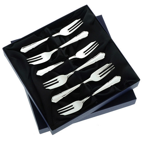Arthur Price Dubarry Cutlery Set - Silver Plate Box of 6 Pastry Forks