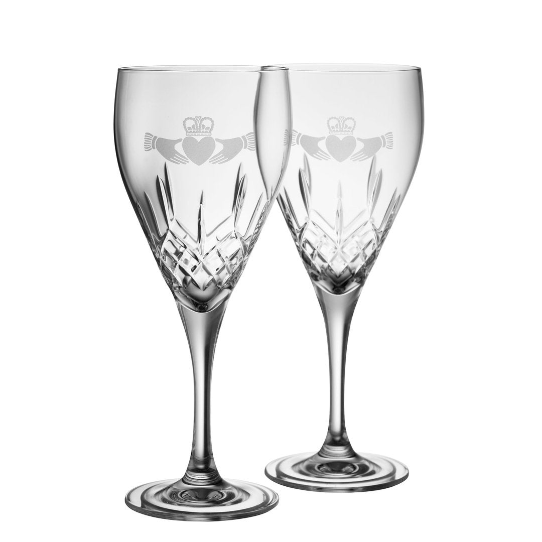 Galway Crystal Claddagh Red Wine Pair