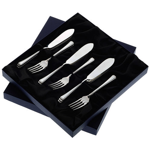 Arthur Price Harley Cutlery Set - Stainless Steel 6 Pairs of Fish Eaters