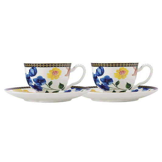 Maxwell & Williams Teas & Cs Contessa Demi Cup and Saucers White Set of 2