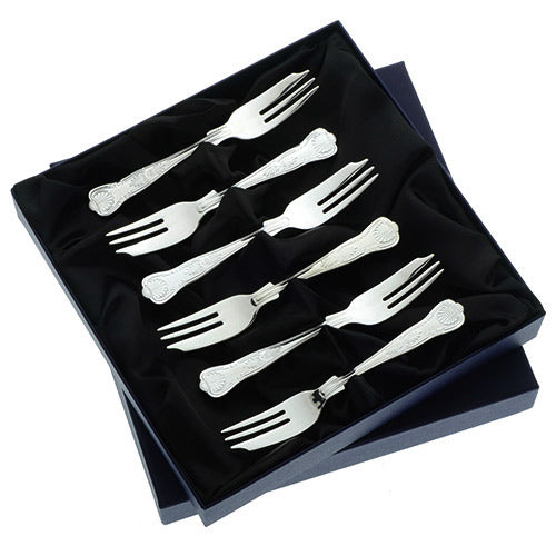 Arthur Price Kings Cutlery Set - Stainless Steel Box of 6 Pastry Forks