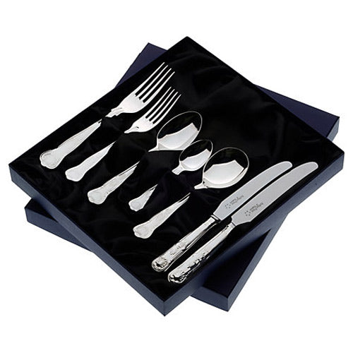 Arthur Price Kings Cutlery Set - Silver Plate Box 7 Piece Place Setting