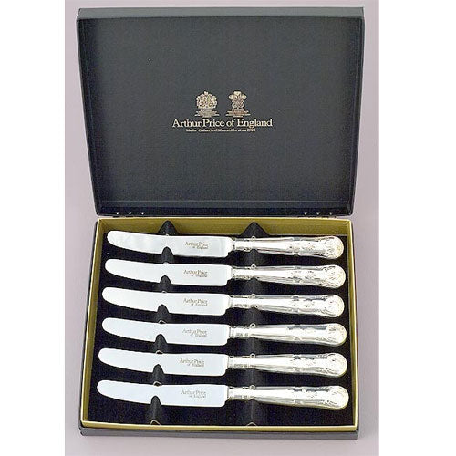 Arthur Price Kings Cutlery Set - Stainless Steel -  Box of 6 Tea Knives