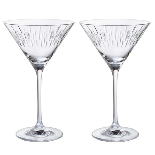 Dartington Limelight - Mitre Martini Glass, Set of 2