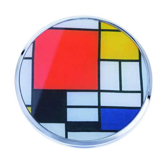 Mondrian Composition With Red Plane Pocket Mirror by John Beswick