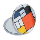 Mondrian Composition With Red Plane Pocket Mirror by John Beswick