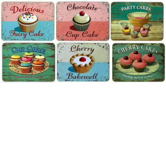 Martin Wiscombe Tablemats Set of 6 Fairy Cakes