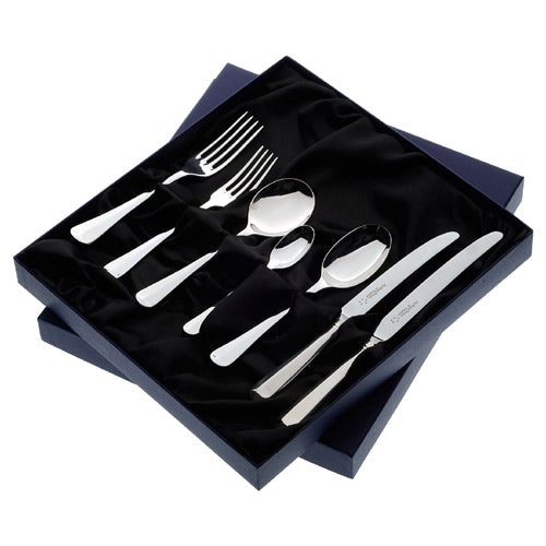 Arthur Price Rattail Cutlery Set - Silver Plate Box 7 Piece Place Setting