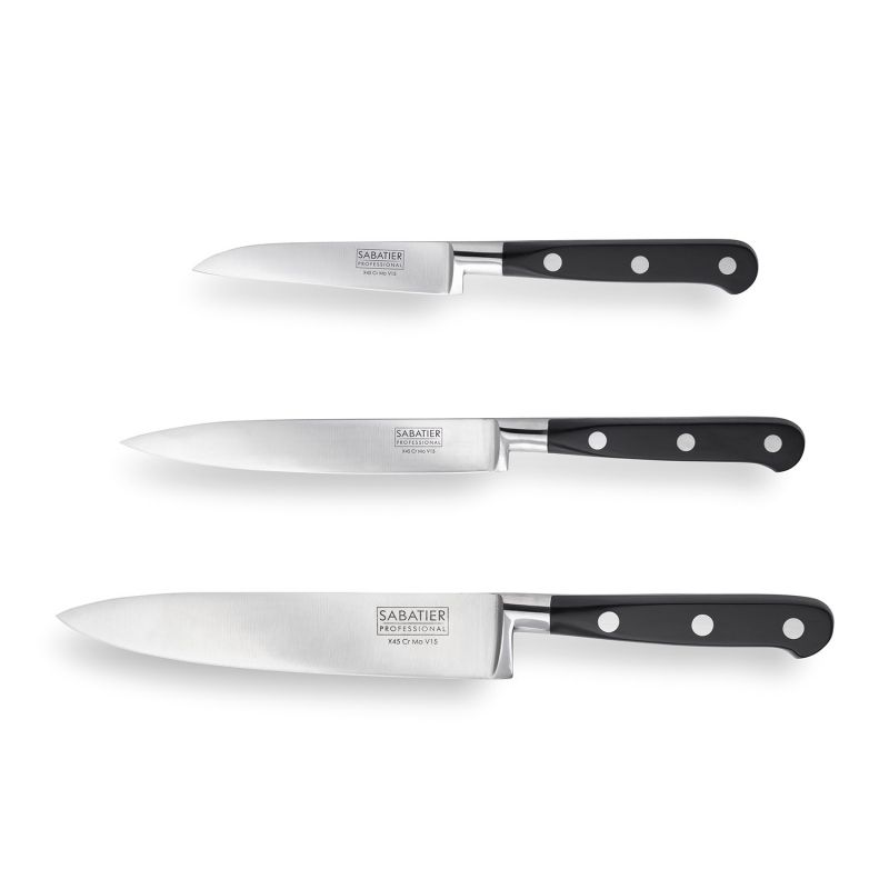 Sabatier Professional 3 Piece Paring, All Purpose & 15cm Chef's Knife Set