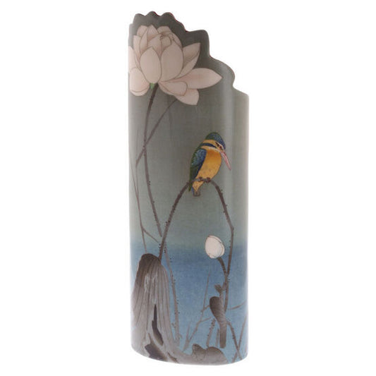 Koson - Kingfisher With Lotus Flower Vase by John Beswick