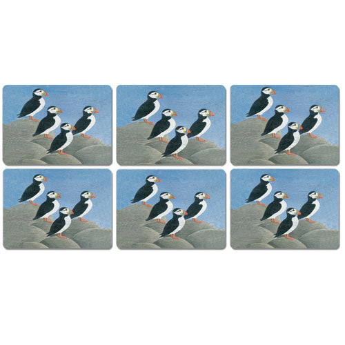 Martin Wiscombe Tablemats Set of 6 Puffins