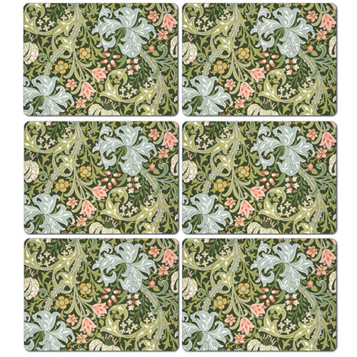 William Morris Tablemats Set of 6 - Golden Lily Pattern