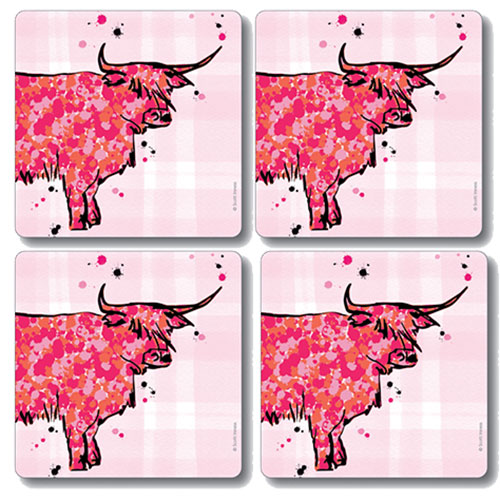 Scott Inness Tablemats Set of 4 Highland Cow