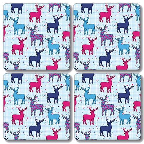 Scott Inness Tablemats Set of 4 Stag Repeat