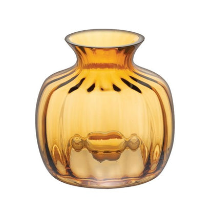 Dartington Cushion Small Vase Amber