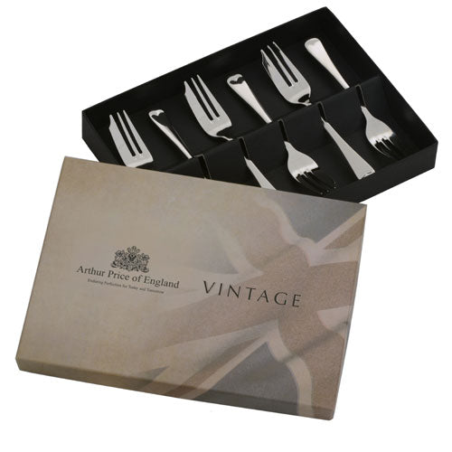Arthur Price Vintage Cutlery Set of 6 English Cake Forks