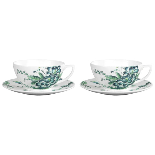 Wedgwood Jasper Conran Chinoiserie White Teacup and Saucer, Set of 2